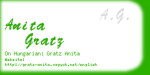 anita gratz business card